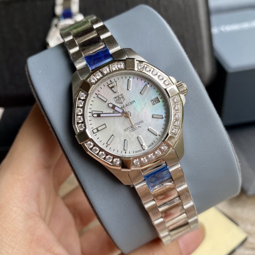 TAG Heuer Aquaracer Mother of Pearl Dial Quartz Watch view 6