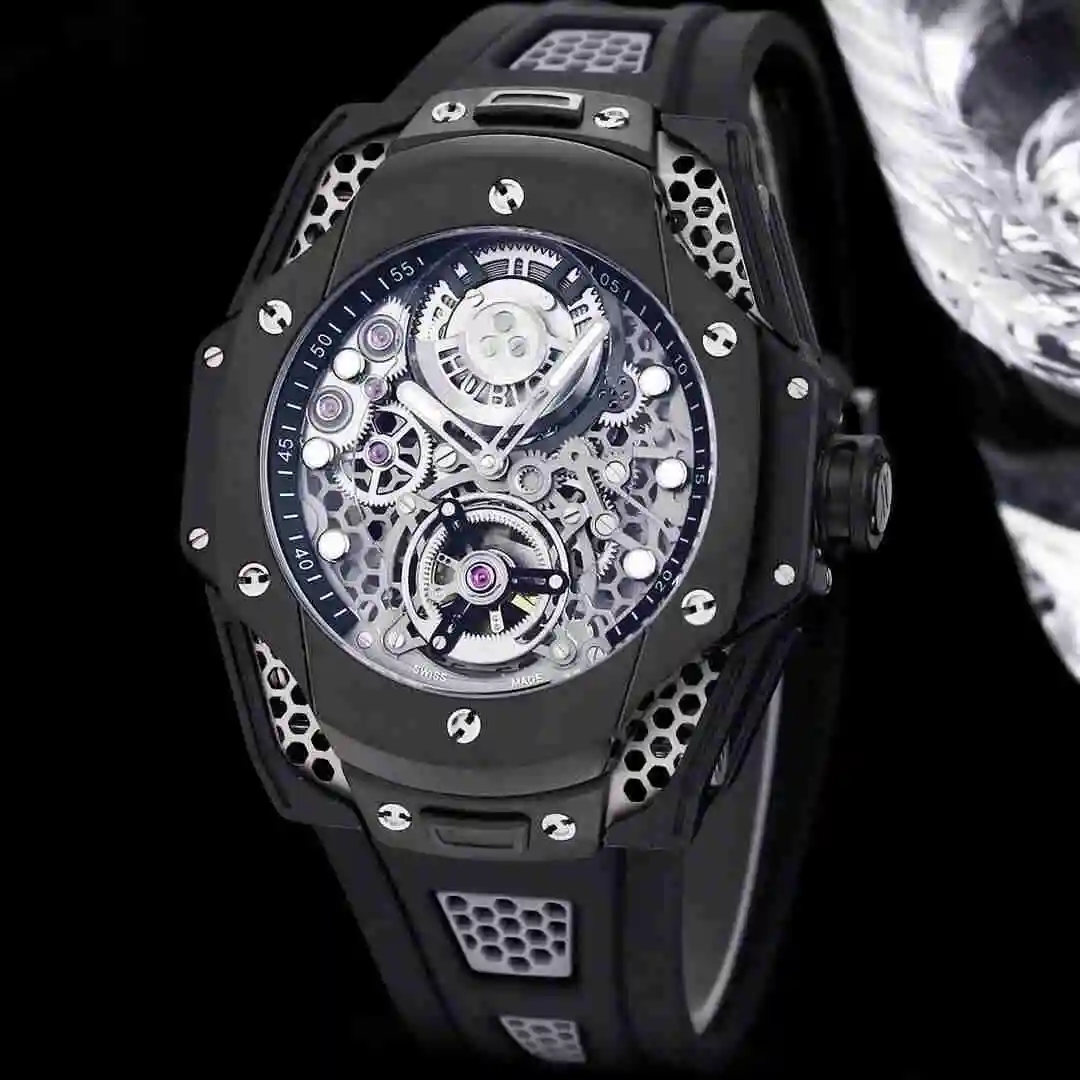 General Watches Hublot Yubo Watch Men's Watch Paired with Original Fully Automatic Mechanical Movement Top Grade 316 Precision Steel Case with Mineral Super Strong Mirror Diameter 44mm KK07500 2 view 6