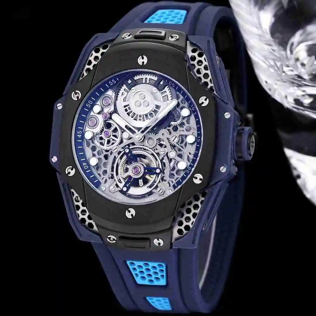 General Watches Hublot Yubo Watch Men's Watch Paired with Original Fully Automatic Mechanical Movement Top Grade 316 Precision Steel Case with Mineral Super Strong Mirror Diameter 44mm KK07500 2 view 7