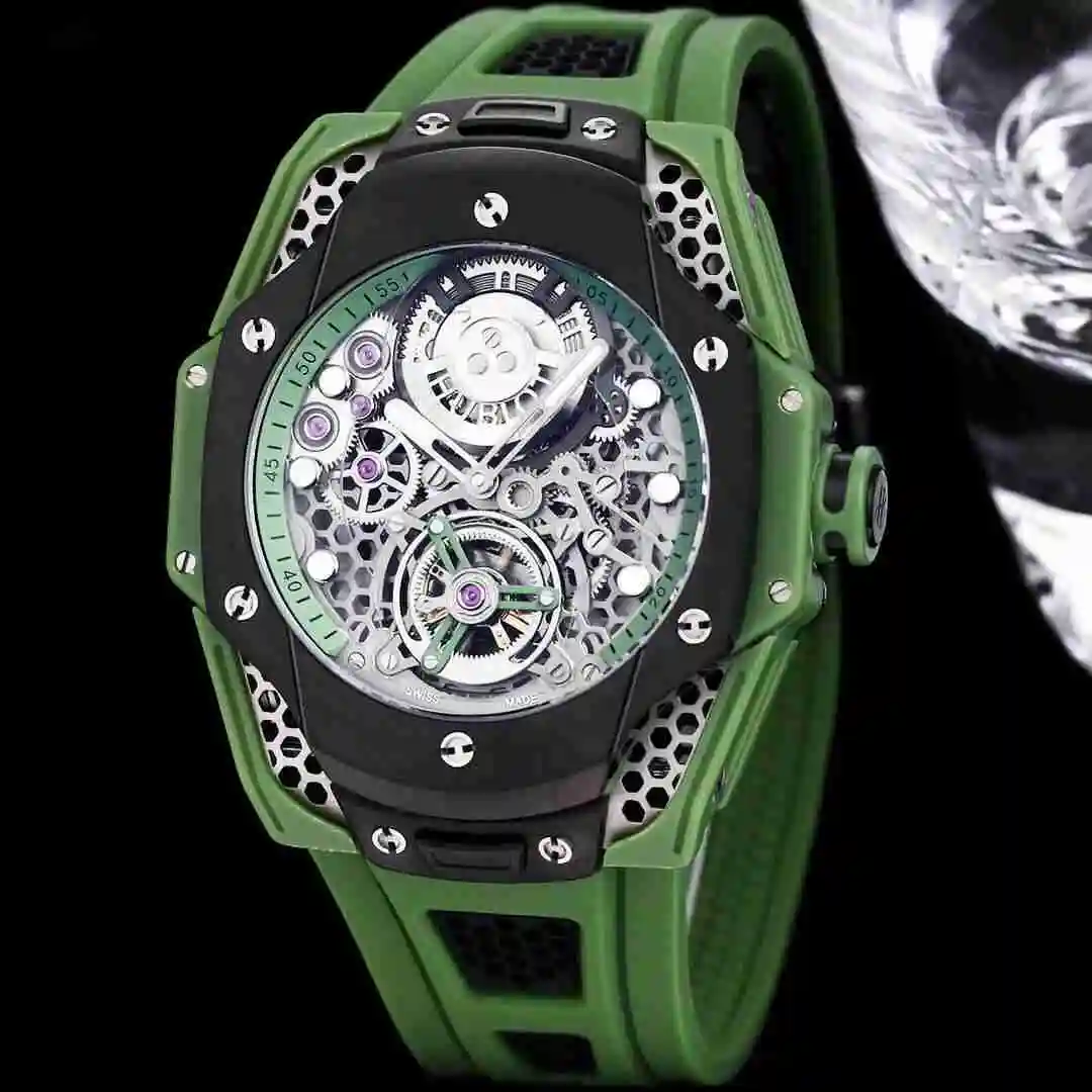 General Watches Hublot Yubo Watch Men's Watch Paired with Original Fully Automatic Mechanical Movement Top Grade 316 Precision Steel Case with Mineral Super Strong Mirror Diameter 44mm KK07500 2 view 8