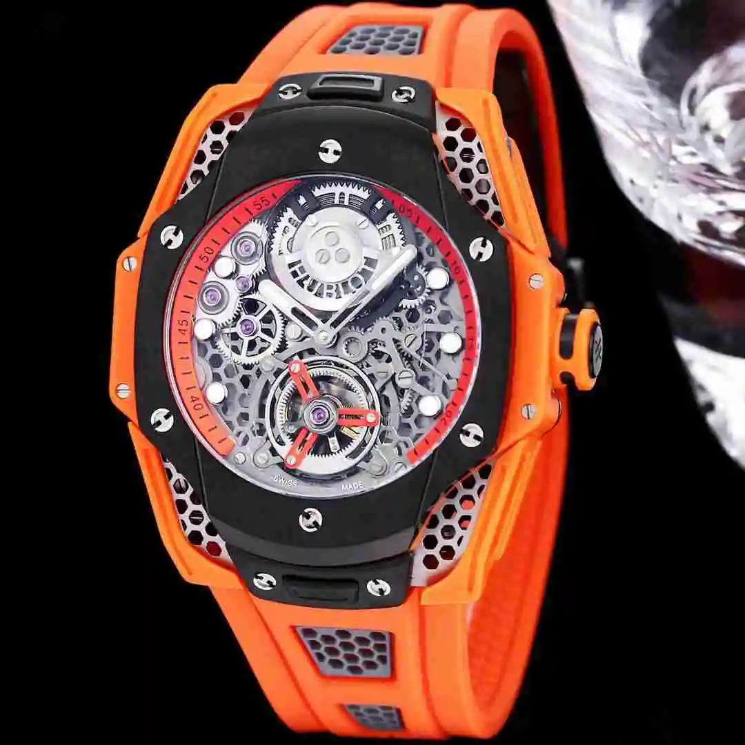 General Watches Hublot Yubo Watch Men's Watch Paired with Original Fully Automatic Mechanical Movement Top Grade 316 Precision Steel Case with Mineral Super Strong Mirror Diameter 44mm KK07500 2 view 9