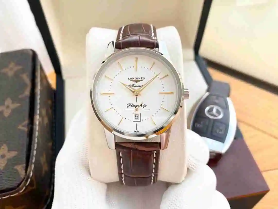 General Watches Longines Watch Men's Watch Paired with Original Fully Automatic Mechanical Movement Top Grade 316 Precision Steel Case with Mineral Super Strong Mirror Diameter 40mm KK03050 view 9