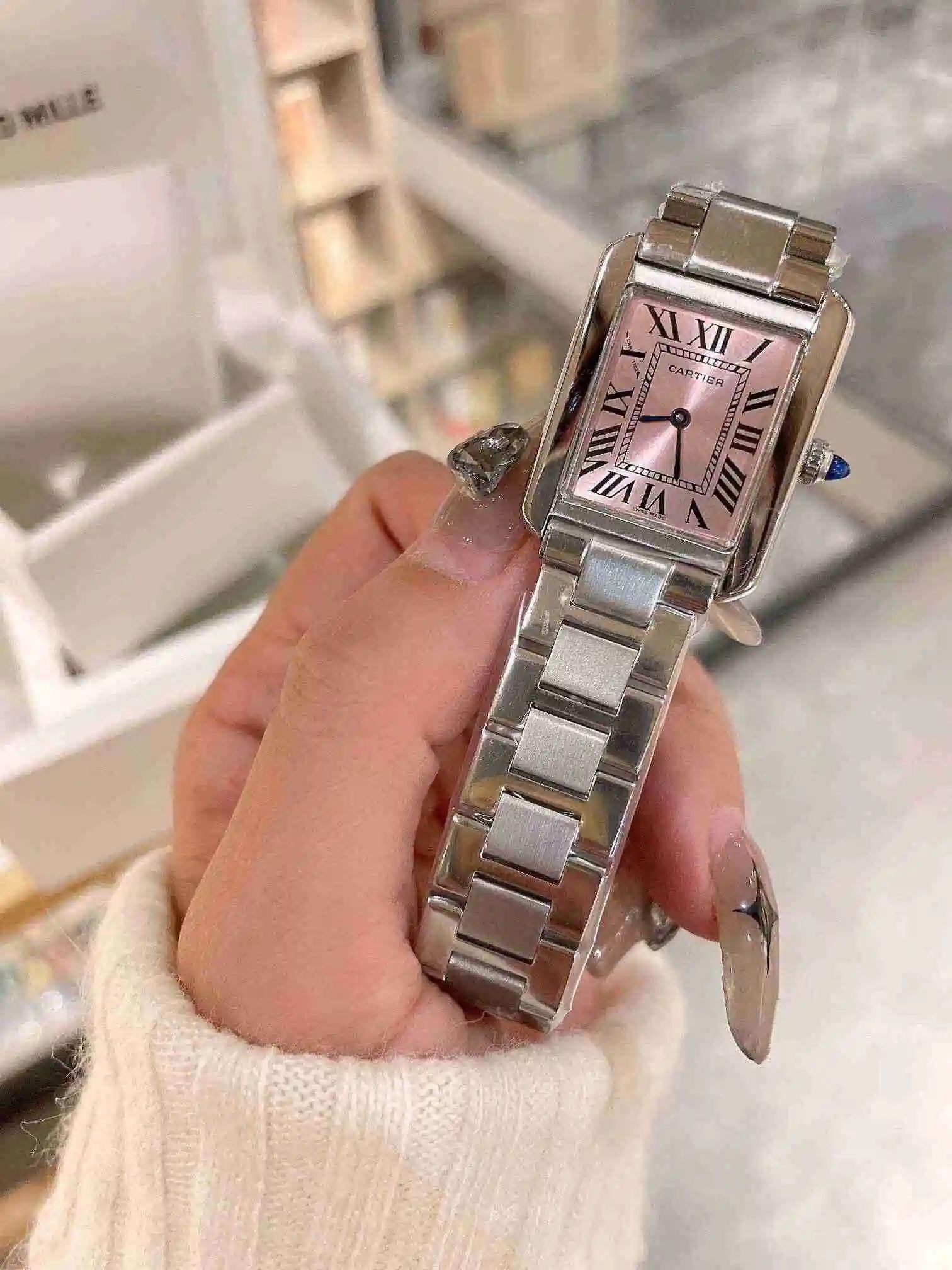 General Watches Cartier Watch Couple Pairing with Original Fully Automatic Mechanical Movement Top Grade 316 Precision Steel Case with Mineral Super Strong Mirror Diameter Male 34mmX27mm KK03250 view 2