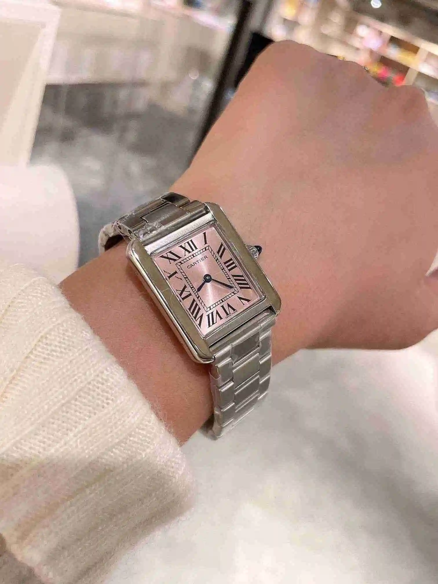 General Watches Cartier Watch Couple Pairing with Original Fully Automatic Mechanical Movement Top Grade 316 Precision Steel Case with Mineral Super Strong Mirror Diameter Male 34mmX27mm KK03250 view 5