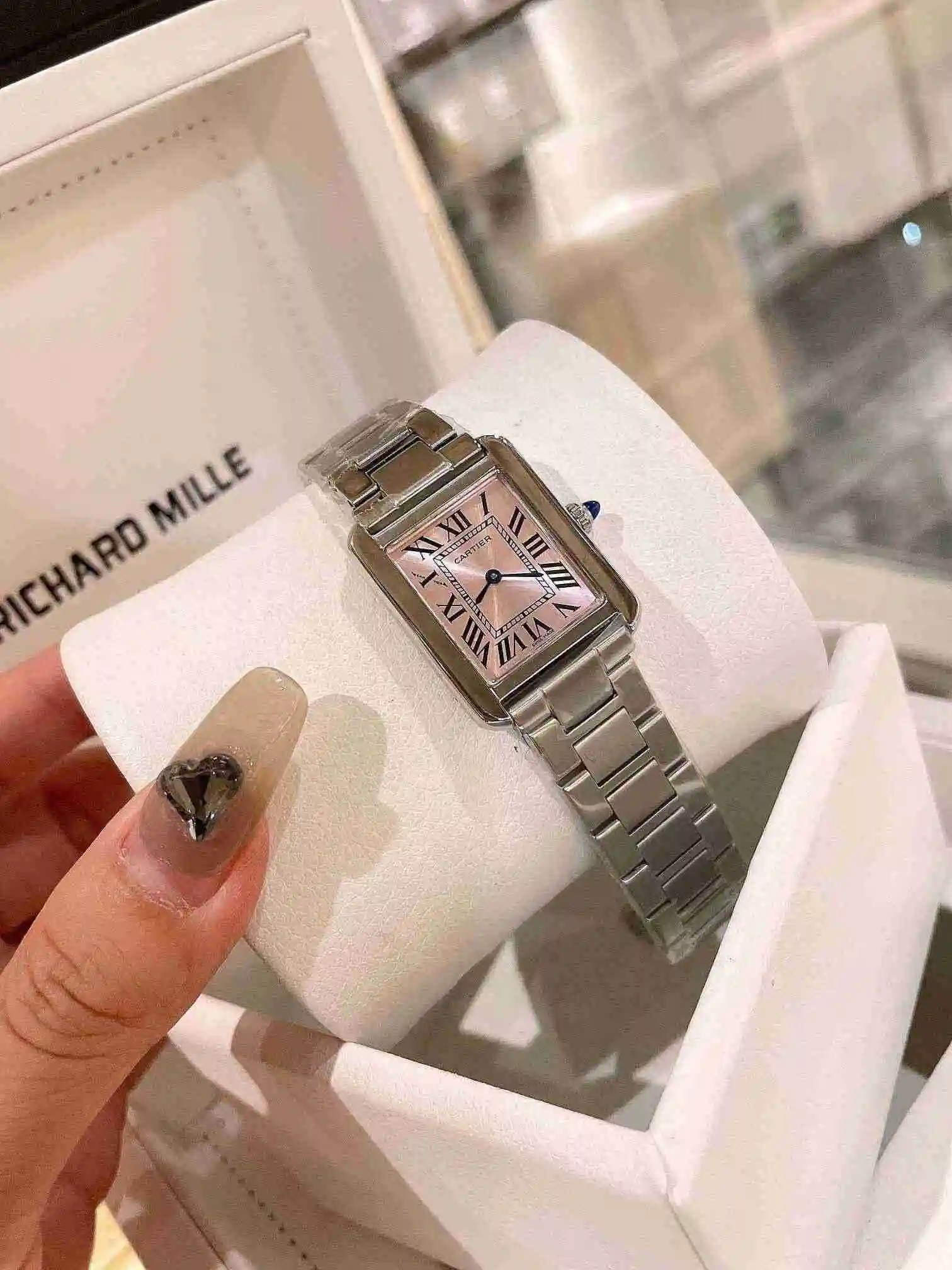 General Watches Cartier Watch Couple Pairing with Original Fully Automatic Mechanical Movement Top Grade 316 Precision Steel Case with Mineral Super Strong Mirror Diameter Male 34mmX27mm KK03250 view 7