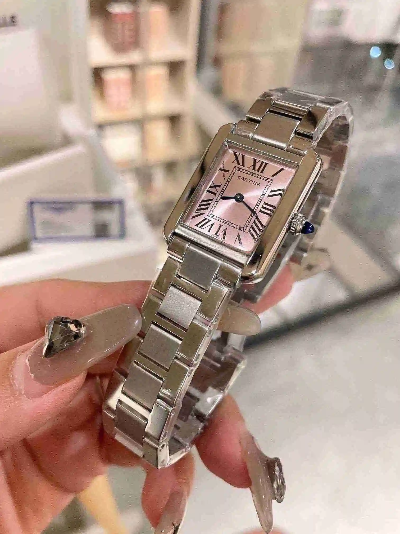 General Watches Cartier Watch Couple Pairing with Original Fully Automatic Mechanical Movement Top Grade 316 Precision Steel Case with Mineral Super Strong Mirror Diameter Male 34mmX27mm KK03250 view 9