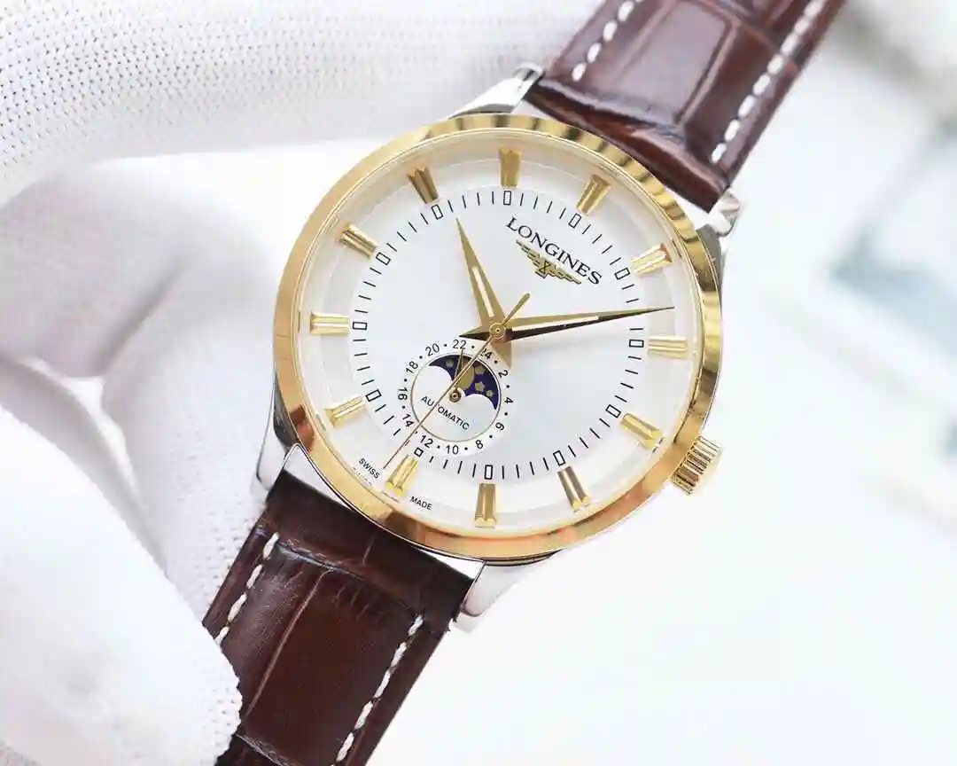 General Watches Longines Watch Men's Watch Paired with Original Fully Automatic Mechanical Movement Top Grade 316 Precision Steel Case with Mineral Super Strong Mirror Diameter 42mm KK04450 view 5