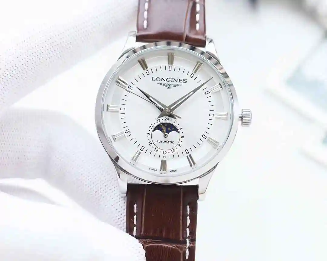General Watches Longines Watch Men's Watch Paired with Original Fully Automatic Mechanical Movement Top Grade 316 Precision Steel Case with Mineral Super Strong Mirror Diameter 42mm KK04450 view 6