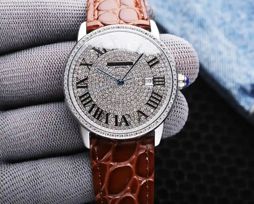 General Watches Cartier KA@DIYA men's watch with original fully automatic mechanical movement, top-grade 316 stainless steel case and strap, mineral super mirror, diameter 42mm KK06450 view 9