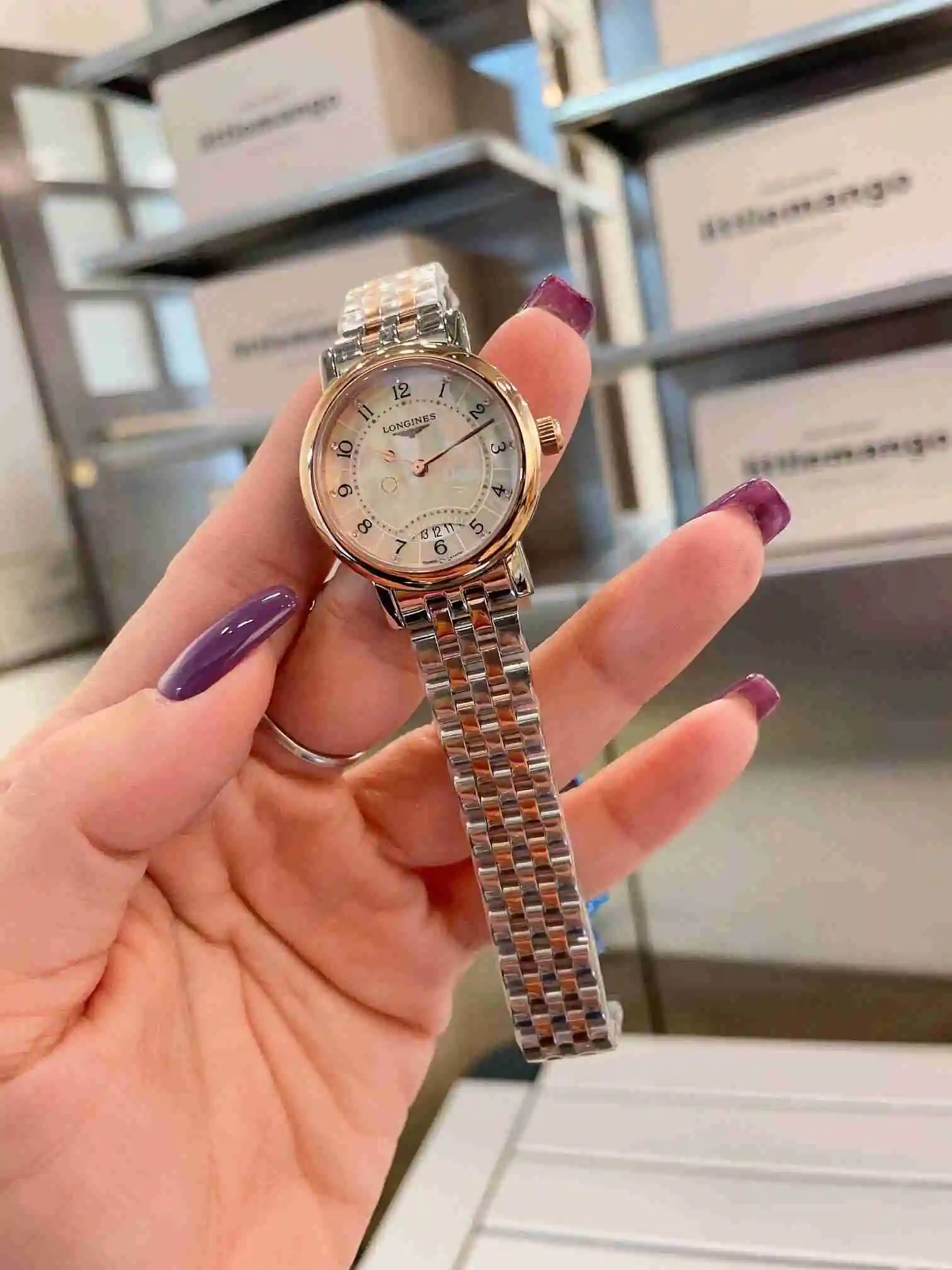 General Watches Longines watch for women with original fully automatic mechanical movement, top grade 316 precision steel case with mineral super strong mirror diameter 32mm KK02750 view 7