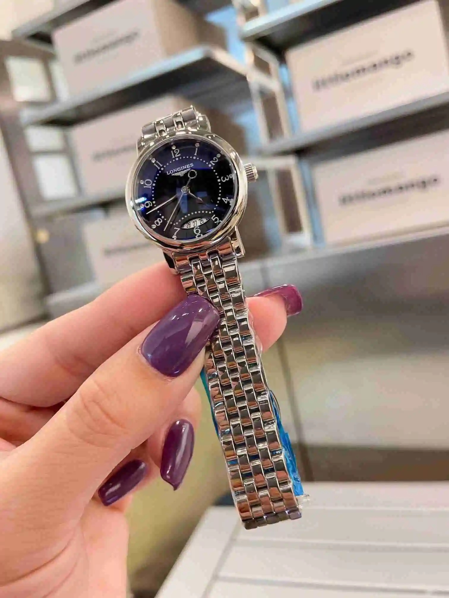 General Watches Longines watch for women with original fully automatic mechanical movement, top grade 316 precision steel case with mineral super strong mirror diameter 32mm KK02750 view 8