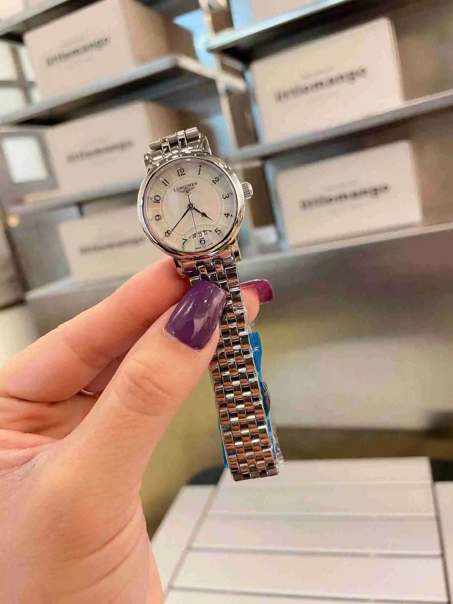 General Watches Longines watch for women with original fully automatic mechanical movement, top grade 316 precision steel case with mineral super strong mirror diameter 32mm KK02750 view 9