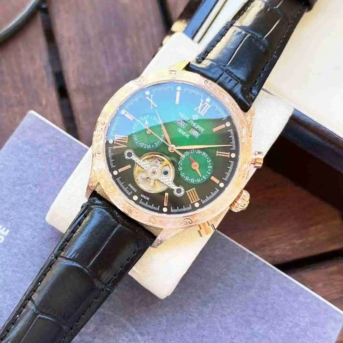 General Watches Patek Philippe Watch Men's Watch Paired with Original Fully Automatic Mechanical Movement Top Grade 316 Precision Steel Case Case with Mineral Super Strong Mirror Diameter 42mm KK06 view 3