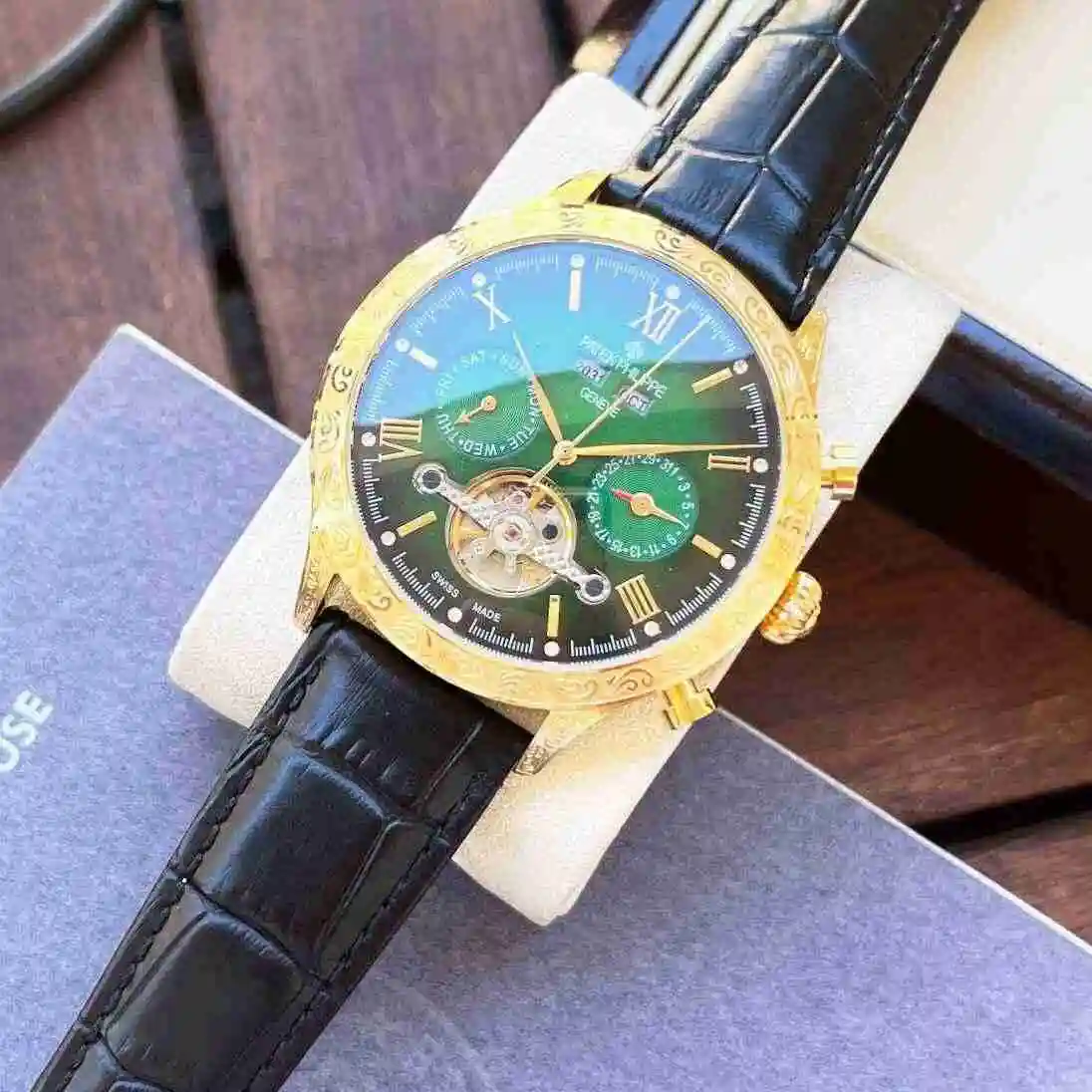 General Watches Patek Philippe Watch Men's Watch Paired with Original Fully Automatic Mechanical Movement Top Grade 316 Precision Steel Case Case with Mineral Super Strong Mirror Diameter 42mm KK06 view 4