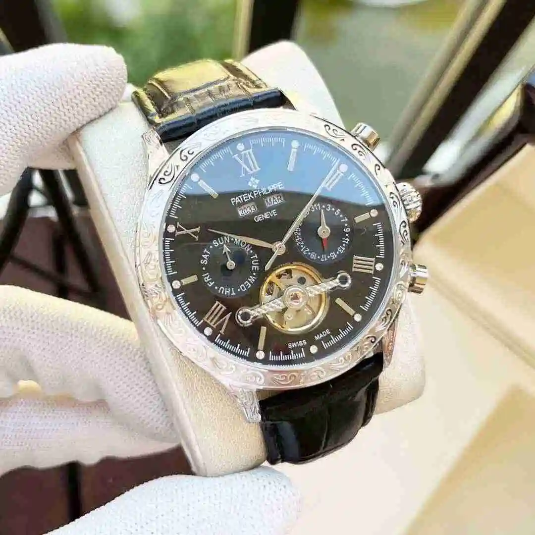 General Watches Patek Philippe Watch Men's Watch Paired with Original Fully Automatic Mechanical Movement Top Grade 316 Precision Steel Case Case with Mineral Super Strong Mirror Diameter 42mm KK06 view 5