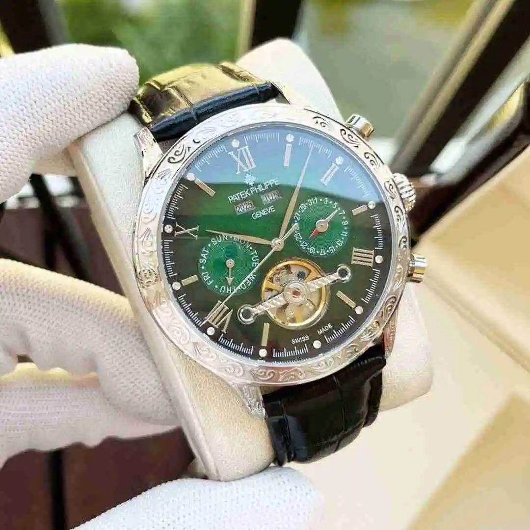 General Watches Patek Philippe Watch Men's Watch Paired with Original Fully Automatic Mechanical Movement Top Grade 316 Precision Steel Case Case with Mineral Super Strong Mirror Diameter 42mm KK06 view 6