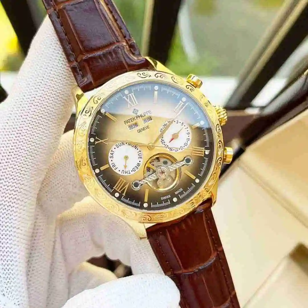 General Watches Patek Philippe Watch Men's Watch Paired with Original Fully Automatic Mechanical Movement Top Grade 316 Precision Steel Case Case with Mineral Super Strong Mirror Diameter 42mm KK06 view 7