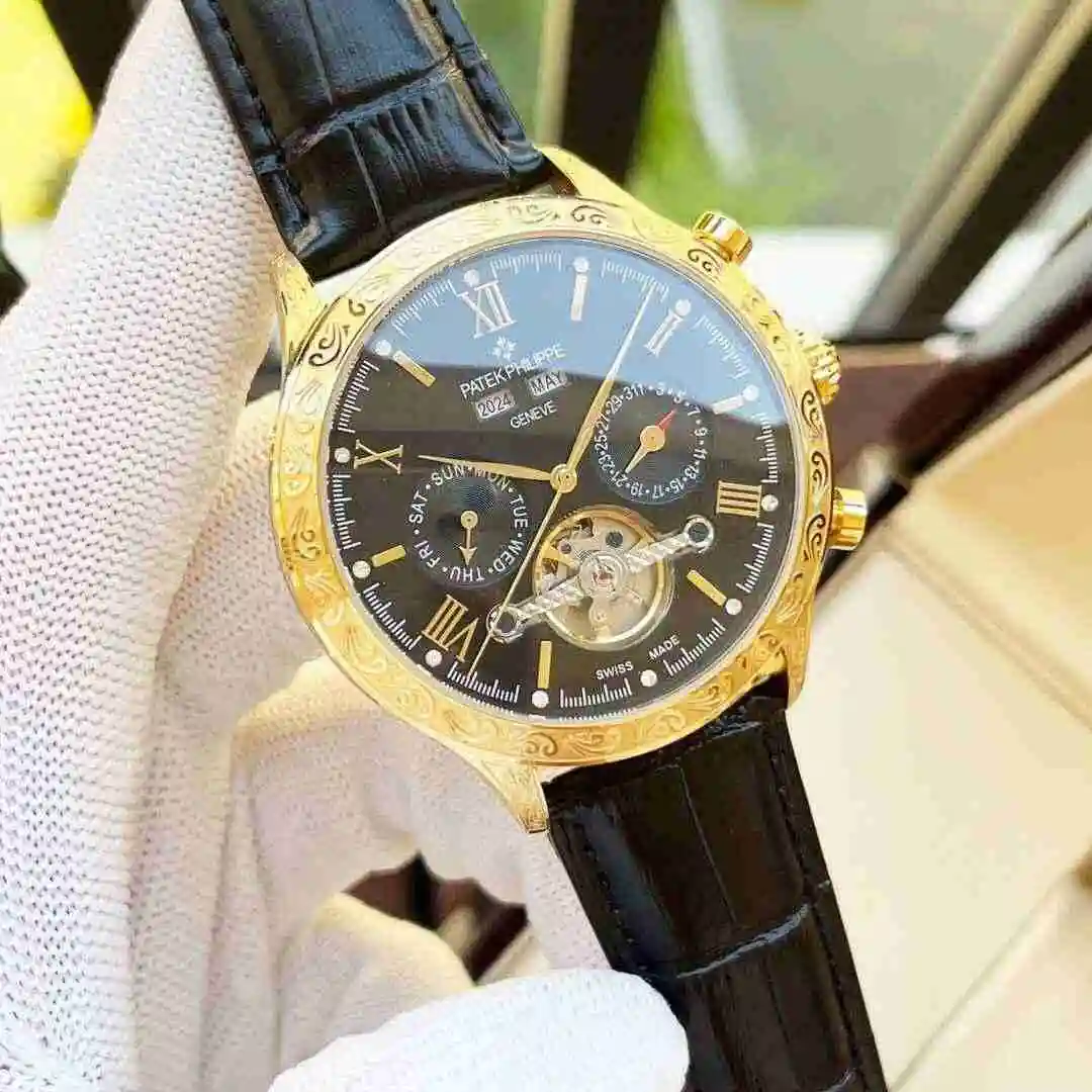 General Watches Patek Philippe Watch Men's Watch Paired with Original Fully Automatic Mechanical Movement Top Grade 316 Precision Steel Case Case with Mineral Super Strong Mirror Diameter 42mm KK06 view 8