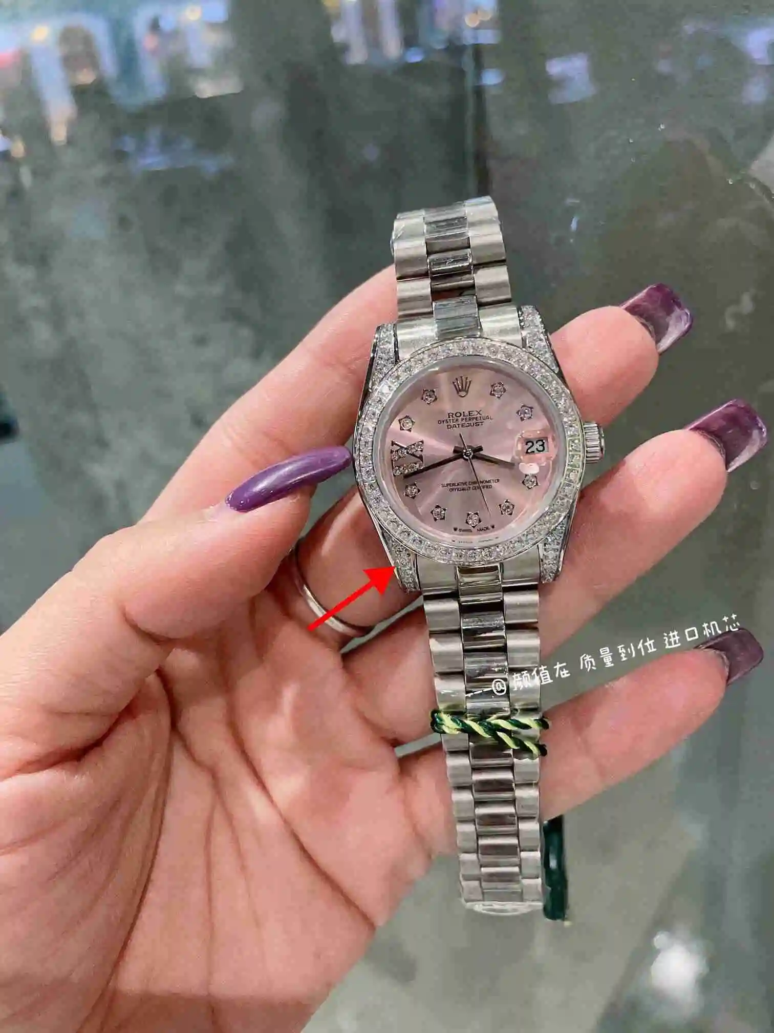 General Watches Rolex Watch Women's Watch Paired with Original Fully Automatic Mechanical Movement Top grade 316 Precision Steel Case with Mineral Super Strong Mirror Diameter 31cm KK03050 view 7