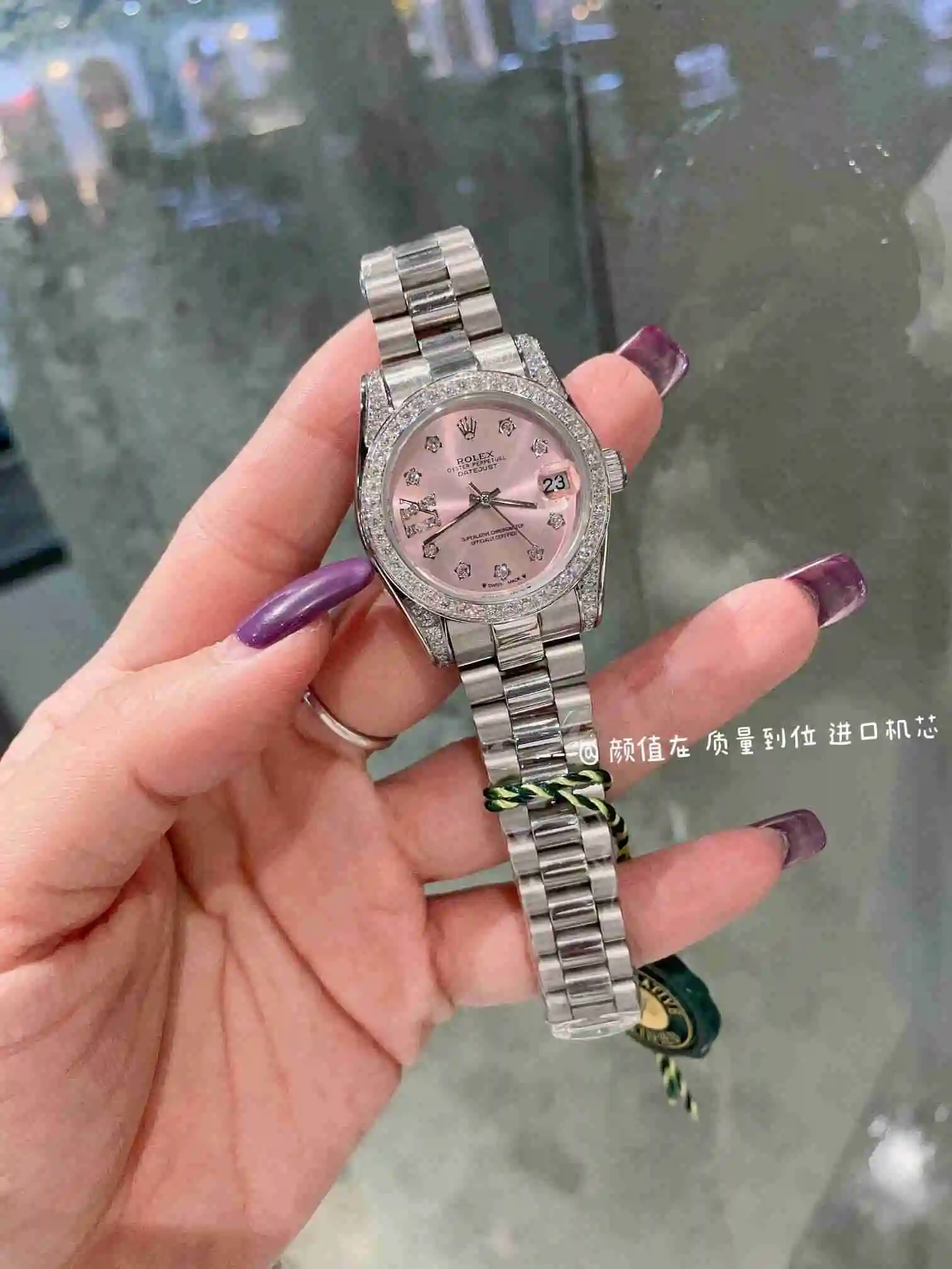 General Watches Rolex Watch Women's Watch Paired with Original Fully Automatic Mechanical Movement Top grade 316 Precision Steel Case with Mineral Super Strong Mirror Diameter 31cm KK03050 view 9
