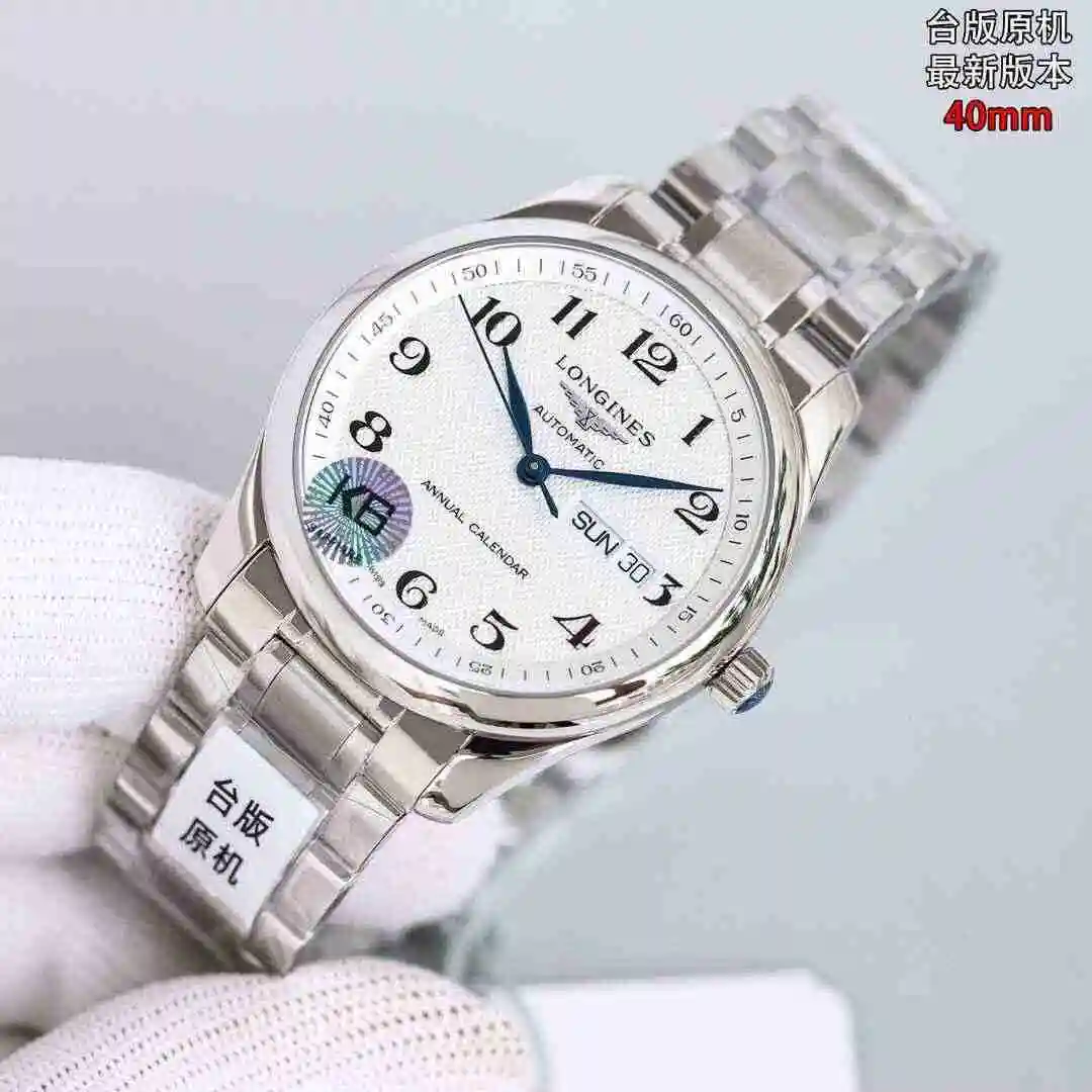 General Watches Longines watch for men with original fully automatic mechanical movement, top grade 316 precision steel case with mineral super strong mirror diameter 40mm kk012500 view 8