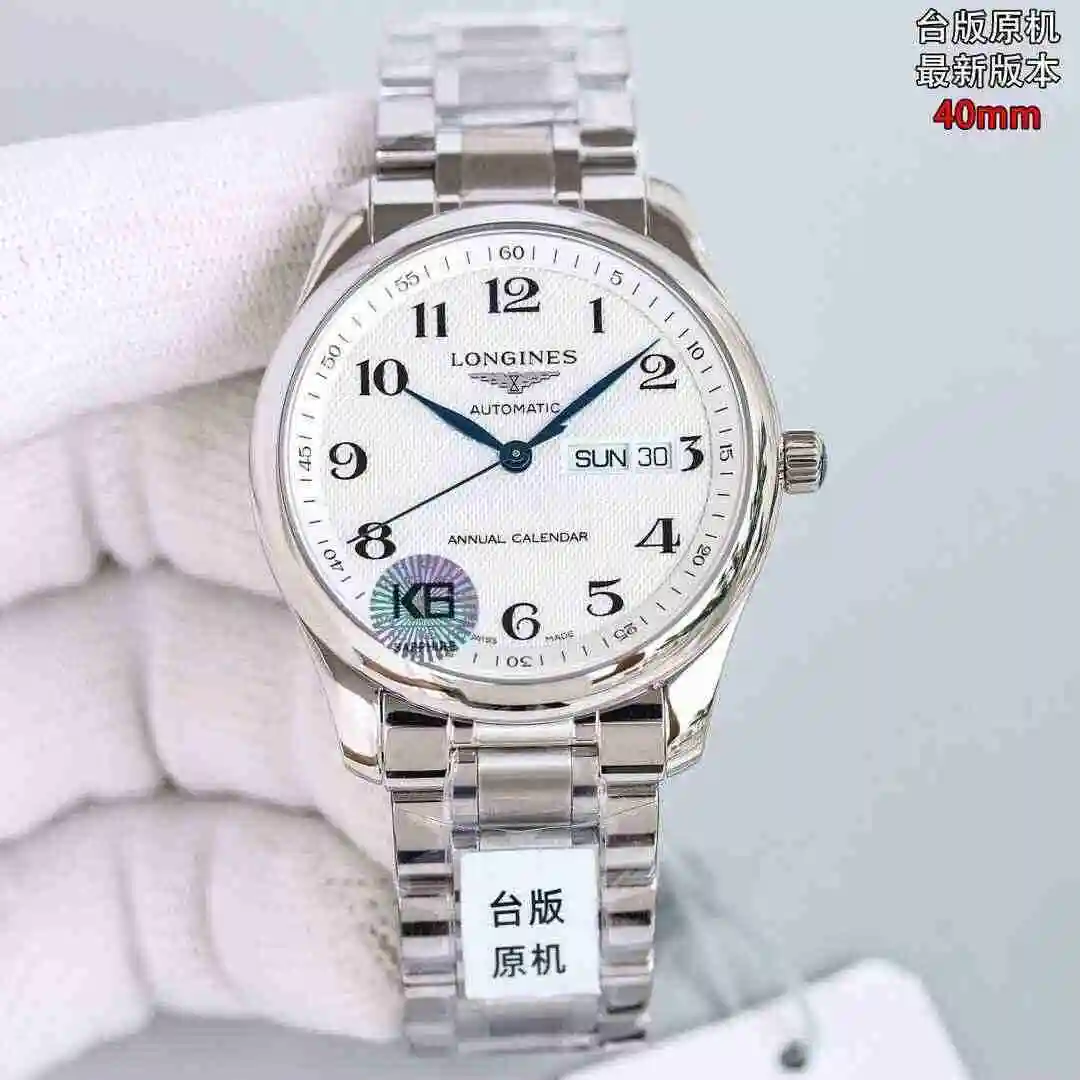 General Watches Longines watch for men with original fully automatic mechanical movement, top grade 316 precision steel case with mineral super strong mirror diameter 40mm kk012500 view 9