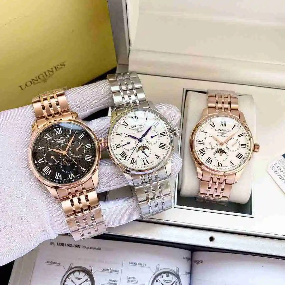 General Watches Longines Watch Men's Watch Paired with Original Fully Automatic Mechanical Movement Top Grade 316 Precision Steel Case with Mineral Super Strong Mirror Diameter 40mm KK05 2 view 3