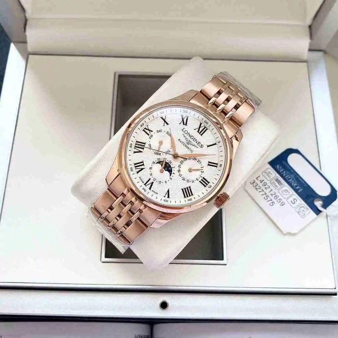 General Watches Longines Watch Men's Watch Paired with Original Fully Automatic Mechanical Movement Top Grade 316 Precision Steel Case with Mineral Super Strong Mirror Diameter 40mm KK05 2 view 5