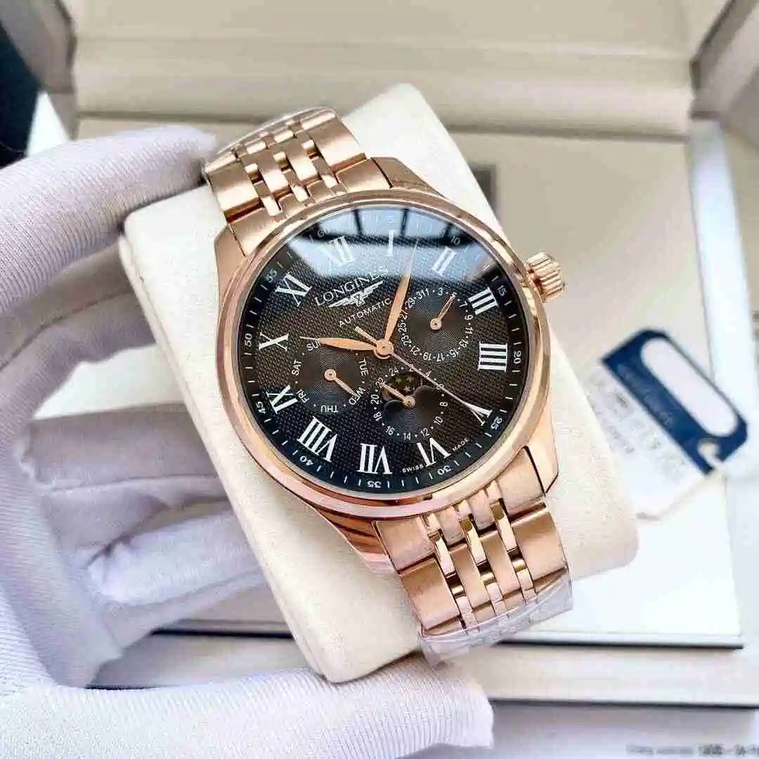 General Watches Longines Watch Men's Watch Paired with Original Fully Automatic Mechanical Movement Top Grade 316 Precision Steel Case with Mineral Super Strong Mirror Diameter 40mm KK05 2 view 7