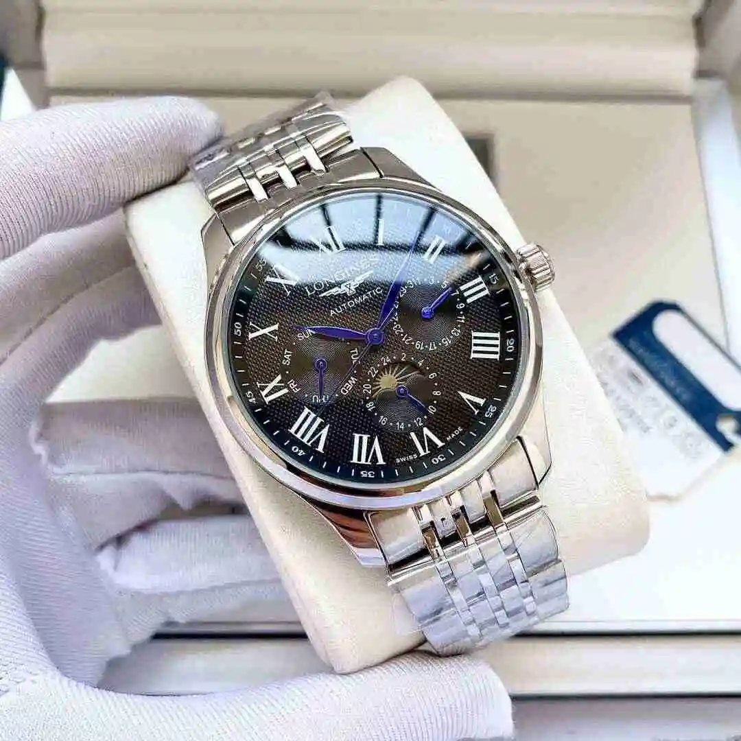 General Watches Longines Watch Men's Watch Paired with Original Fully Automatic Mechanical Movement Top Grade 316 Precision Steel Case with Mineral Super Strong Mirror Diameter 40mm KK05 2 view 8