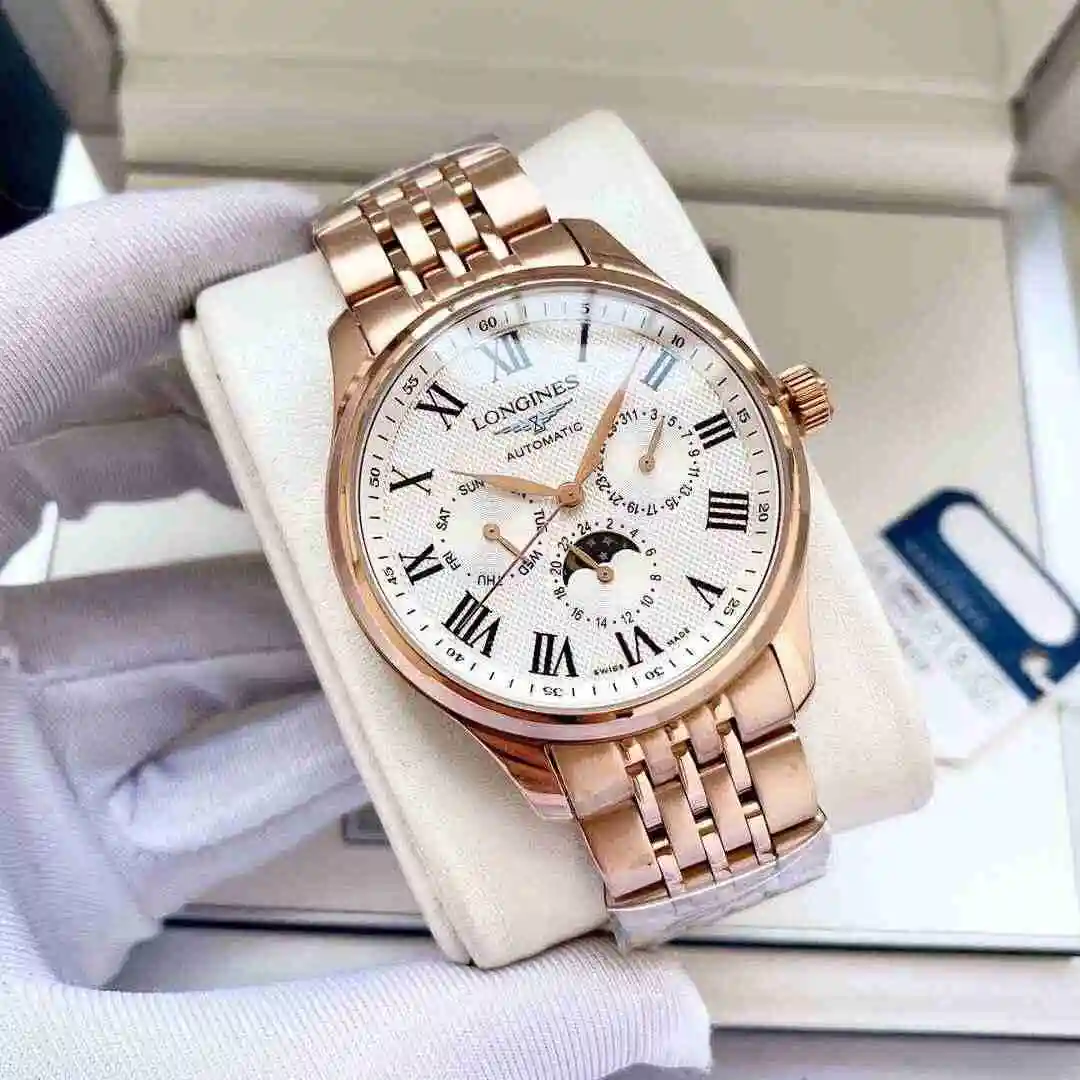 General Watches Longines Watch Men's Watch Paired with Original Fully Automatic Mechanical Movement Top Grade 316 Precision Steel Case with Mineral Super Strong Mirror Diameter 40mm KK05 2 view 9