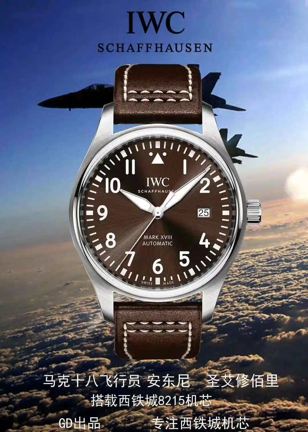 General Watches IWC Wanguo White Shell 430 Rose Black 450 Watch view 4