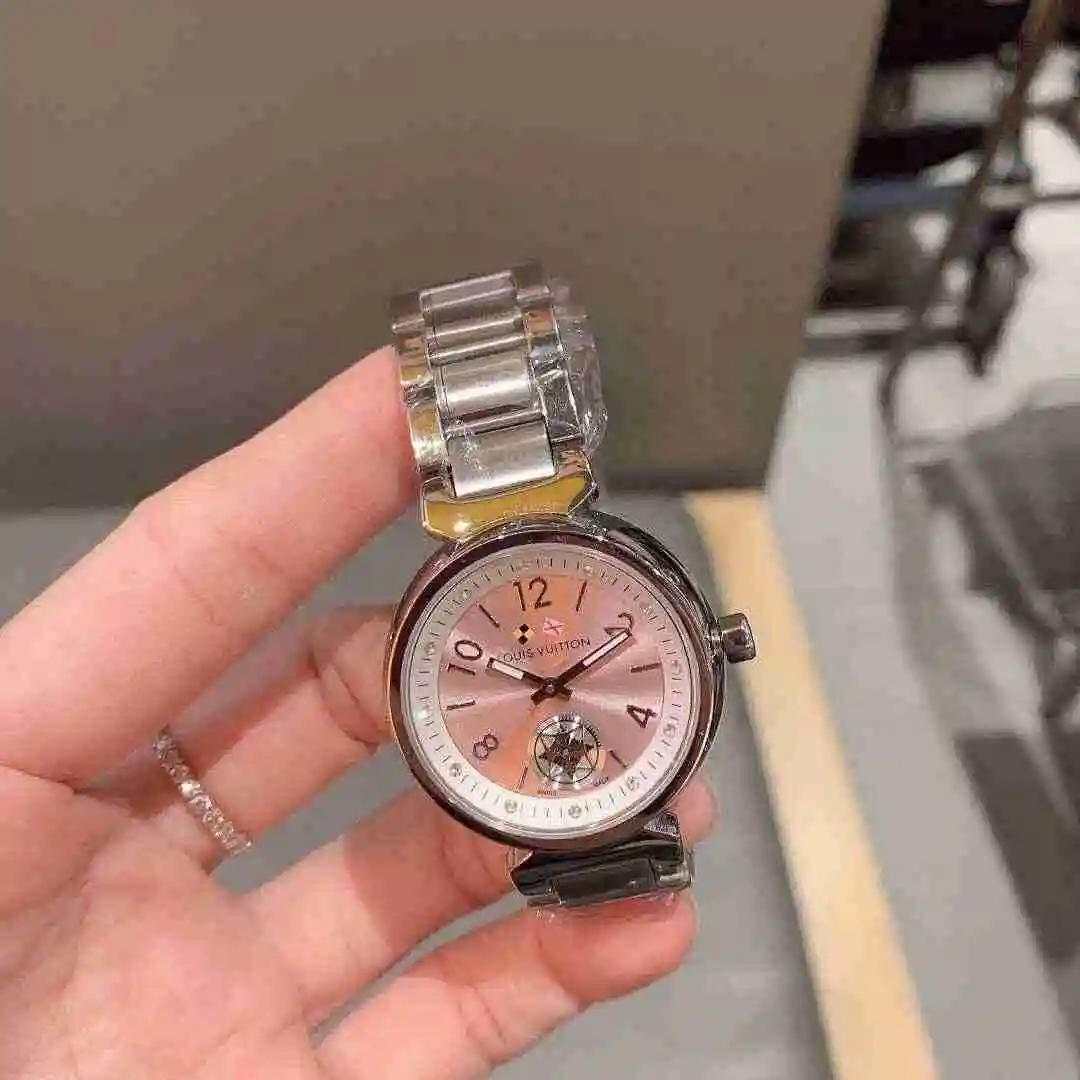 General Watches LV watch for women with original fully automatic mechanical movement, top grade 316 precision steel case with mineral super strong mirror diameter 33mm KK02650 view 5