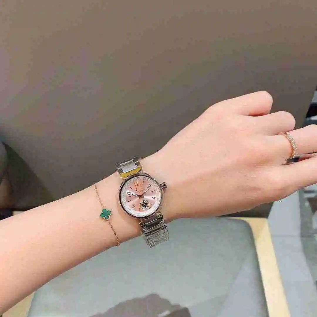 General Watches LV watch for women with original fully automatic mechanical movement, top grade 316 precision steel case with mineral super strong mirror diameter 33mm KK02650 view 7