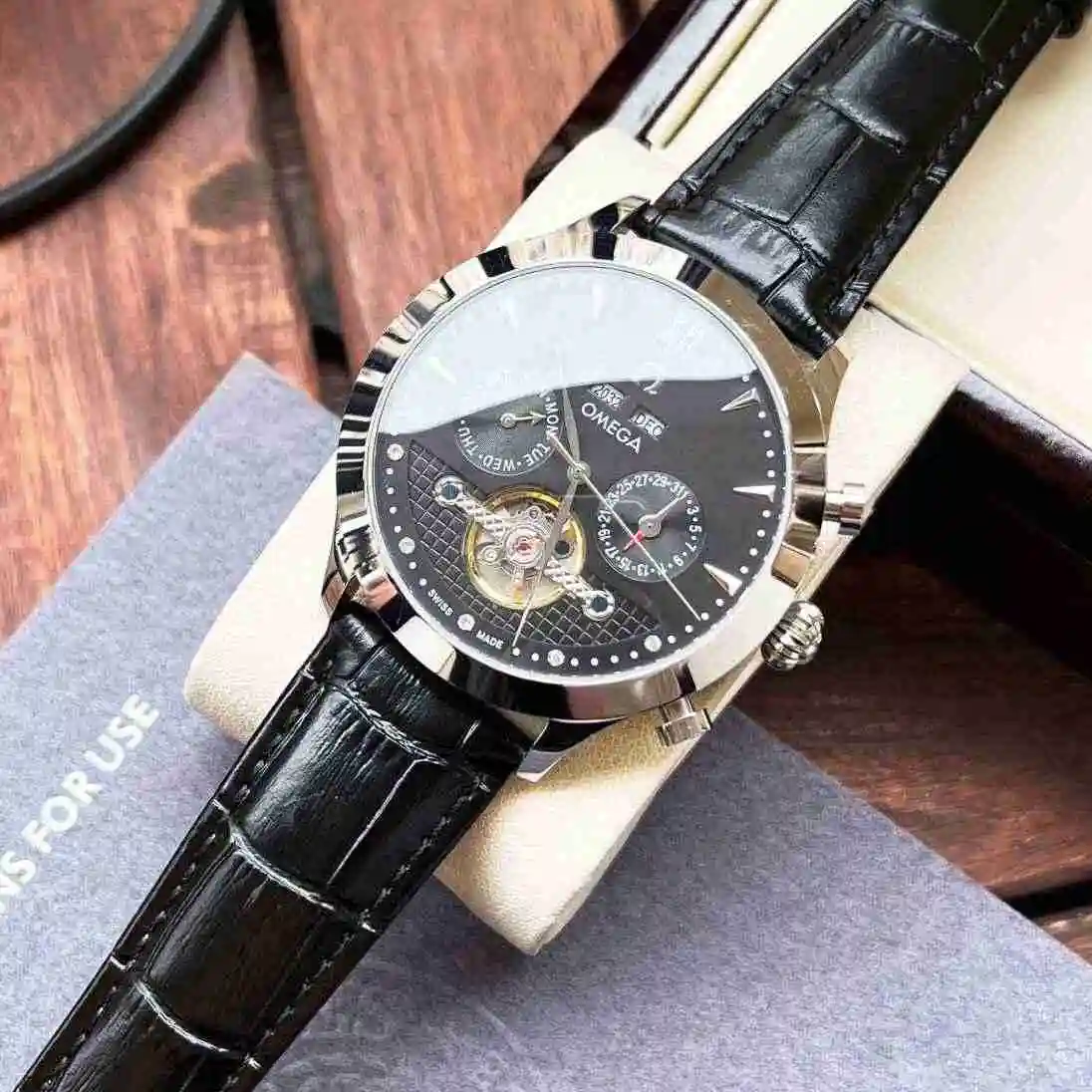General Watches Omega Watch Men's Watch Paired with Original Fully Automatic Mechanical Movement Top Grade 316 Precision Steel Case with Mineral Super Strong Mirror Diameter 42mm KK05 view 5