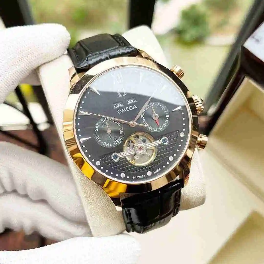 General Watches Omega Watch Men's Watch Paired with Original Fully Automatic Mechanical Movement Top Grade 316 Precision Steel Case with Mineral Super Strong Mirror Diameter 42mm KK05 view 7