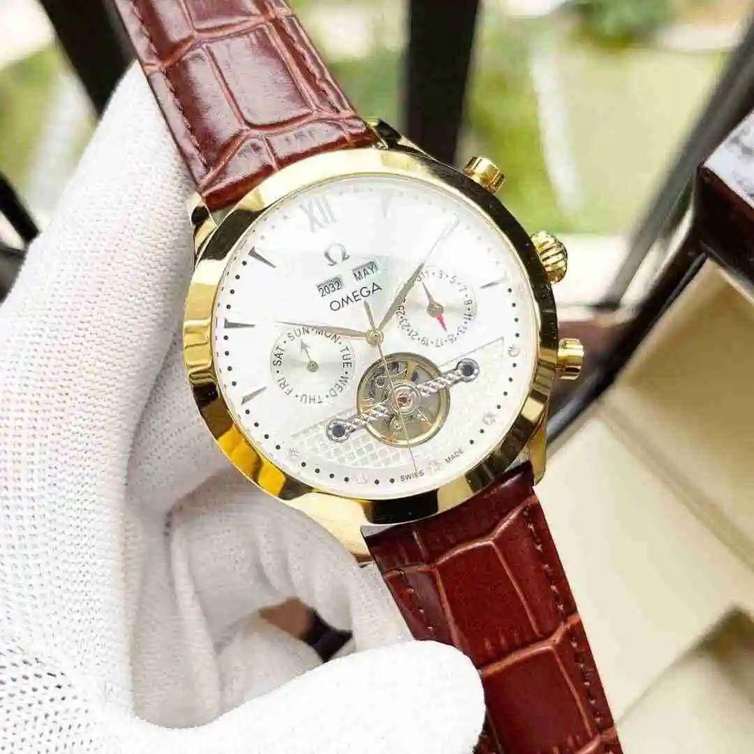General Watches Omega Watch Men's Watch Paired with Original Fully Automatic Mechanical Movement Top Grade 316 Precision Steel Case with Mineral Super Strong Mirror Diameter 42mm KK05 view 8