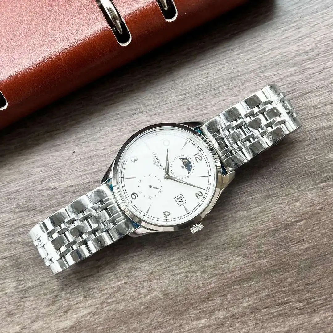 General Watches Longines Watch Lang@ men's watch with original fully automatic mechanical movement, top-grade 316 stainless steel case and strap, mineral super mirror, diameter 42mm KK04050 1 view 5