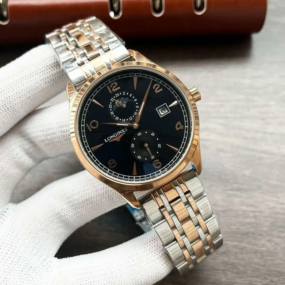 General Watches Longines Watch Lang@ men's watch with original fully automatic mechanical movement, top-grade 316 stainless steel case and strap, mineral super mirror, diameter 42mm KK04050 1 view 6
