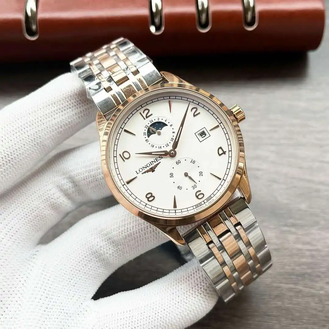General Watches Longines Watch Lang@ men's watch with original fully automatic mechanical movement, top-grade 316 stainless steel case and strap, mineral super mirror, diameter 42mm KK04050 1 view 7