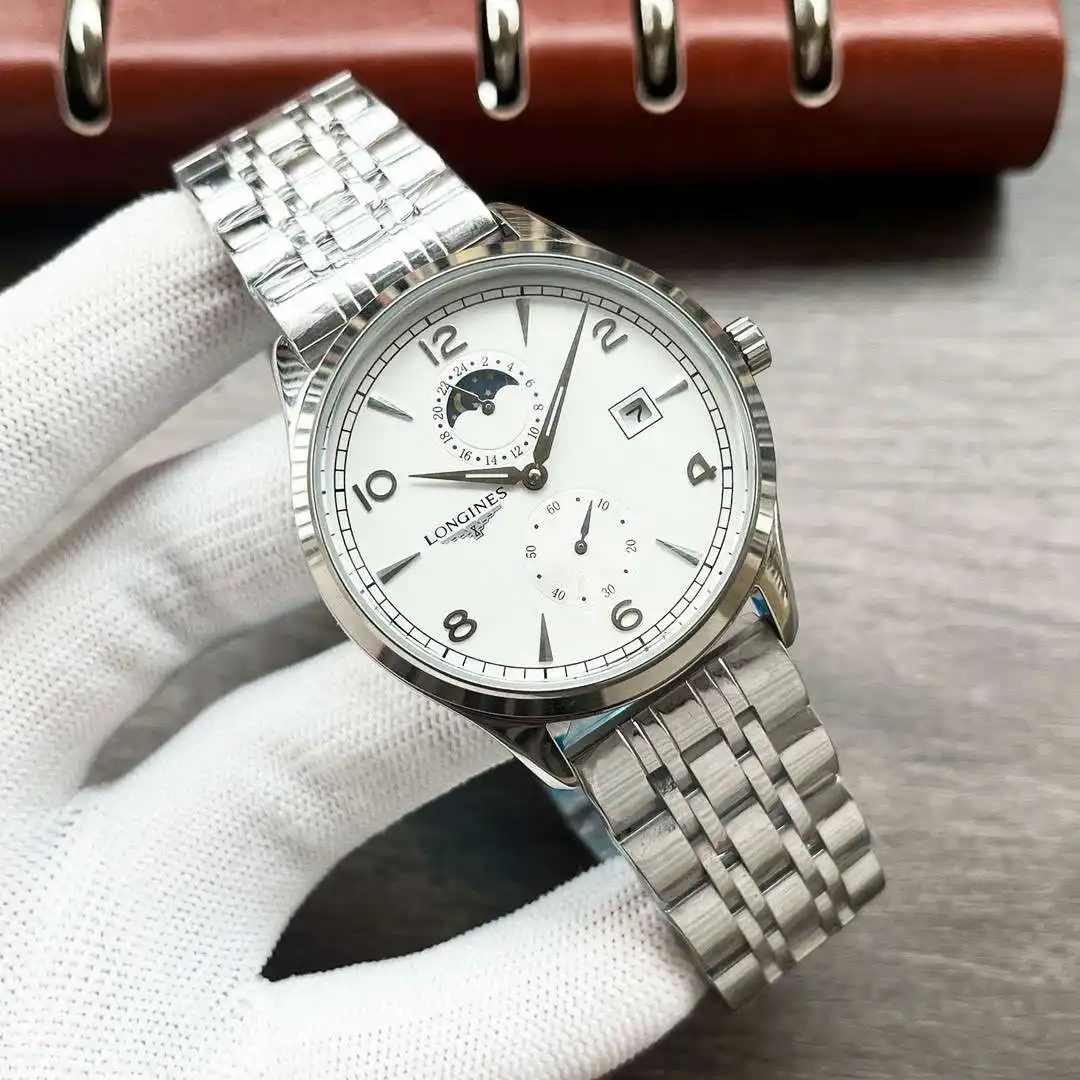 General Watches Longines Watch Lang@ men's watch with original fully automatic mechanical movement, top-grade 316 stainless steel case and strap, mineral super mirror, diameter 42mm KK04050 1 view 9