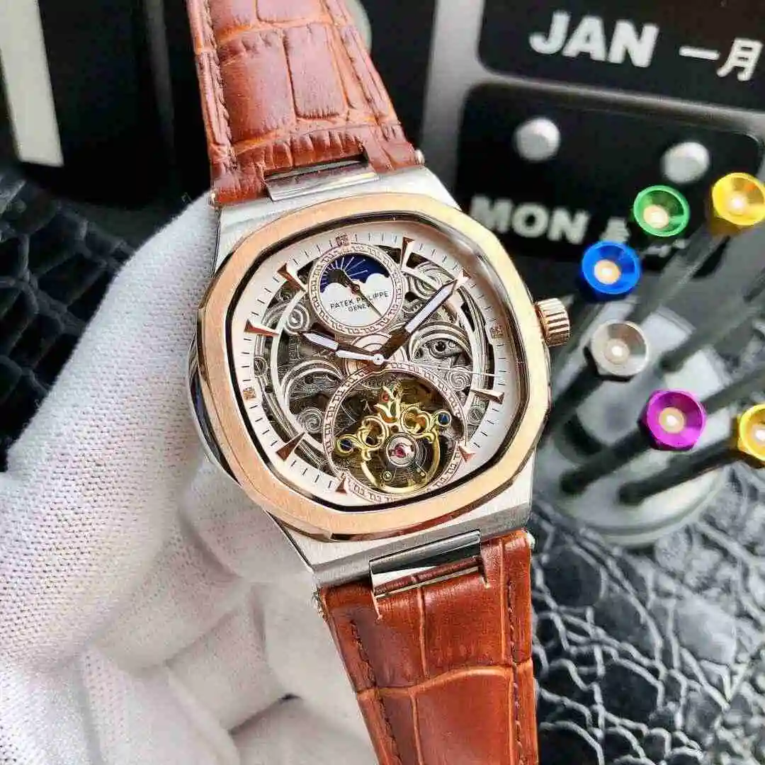 General Watches Patek Philippe Watch Men's Watch Paired with Original Fully Automatic Mechanical Movement Top Grade 316 Precision Steel Case Case with Mineral Super Strong Mirror Diameter 42mm KK05250 2 view 8