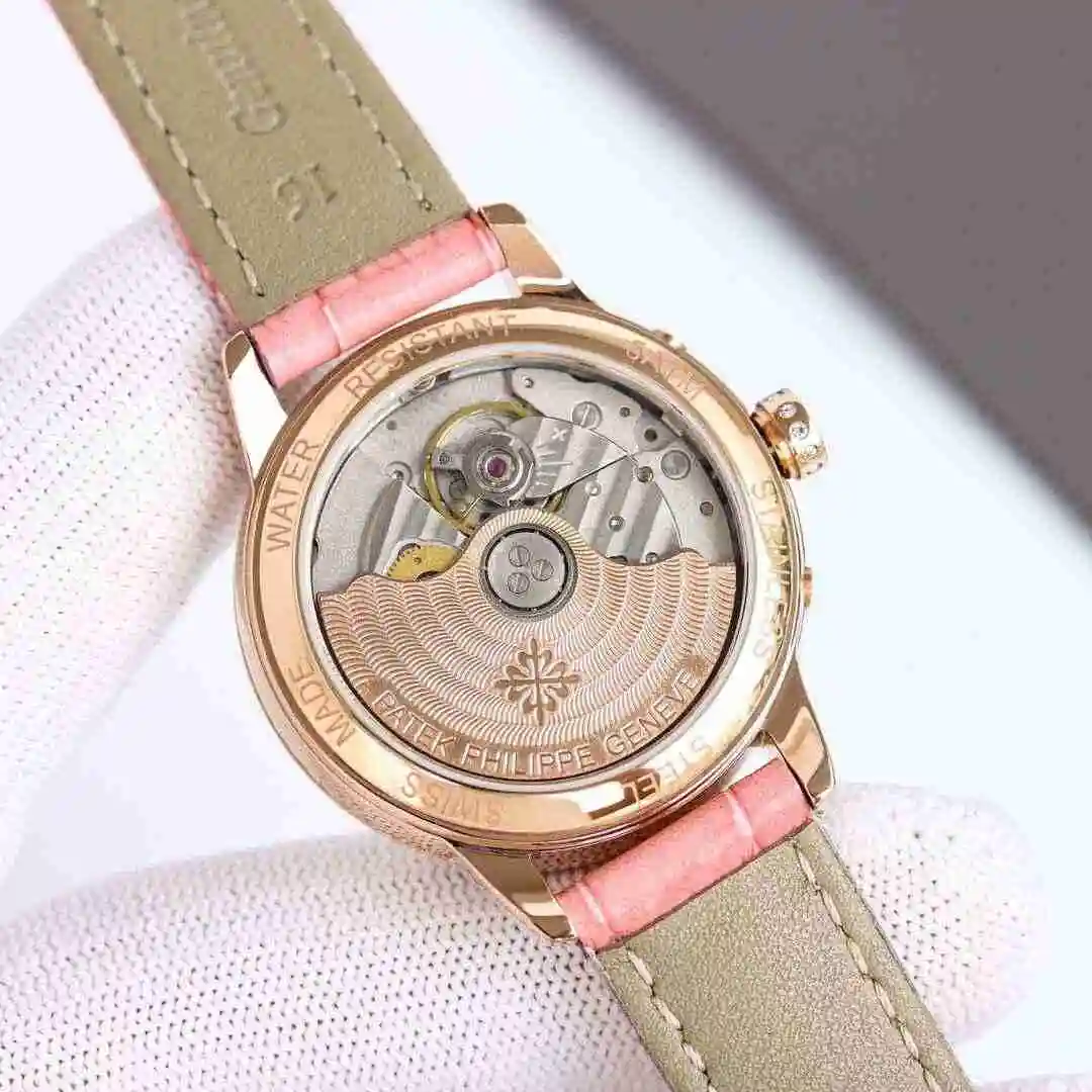 General Watches Patek Philippe Watch Women's Watch Paired with Original Fully Automatic Mechanical Movement Top Grade 316 Precision Steel Case with Mineral Super Strong Mirror Diameter 35mm kk view 3