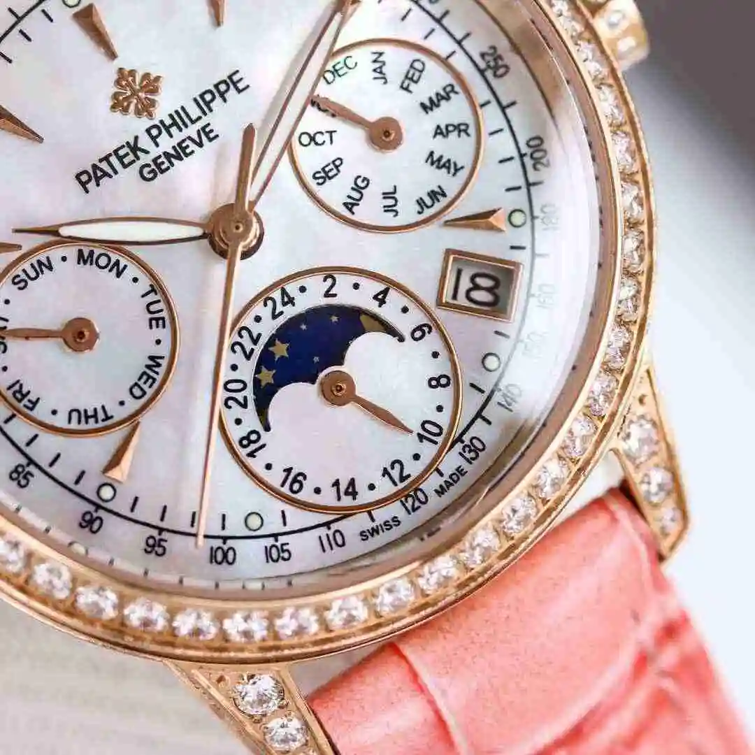 General Watches Patek Philippe Watch Women's Watch Paired with Original Fully Automatic Mechanical Movement Top Grade 316 Precision Steel Case with Mineral Super Strong Mirror Diameter 35mm kk view 5
