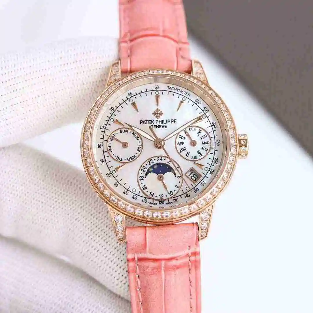 General Watches Patek Philippe Watch Women's Watch Paired with Original Fully Automatic Mechanical Movement Top Grade 316 Precision Steel Case with Mineral Super Strong Mirror Diameter 35mm kk view 8
