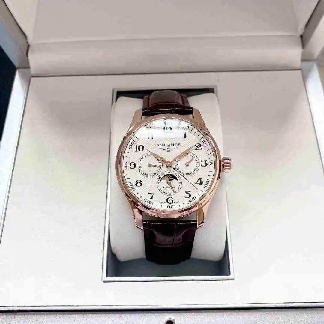 General Watches Longines Watch Men's Watch Paired with Original Fully Automatic Mechanical Movement Top grade 316 Precision Steel Case with Mineral Super Strong Mirror Diameter 40mm KK05250 view 3