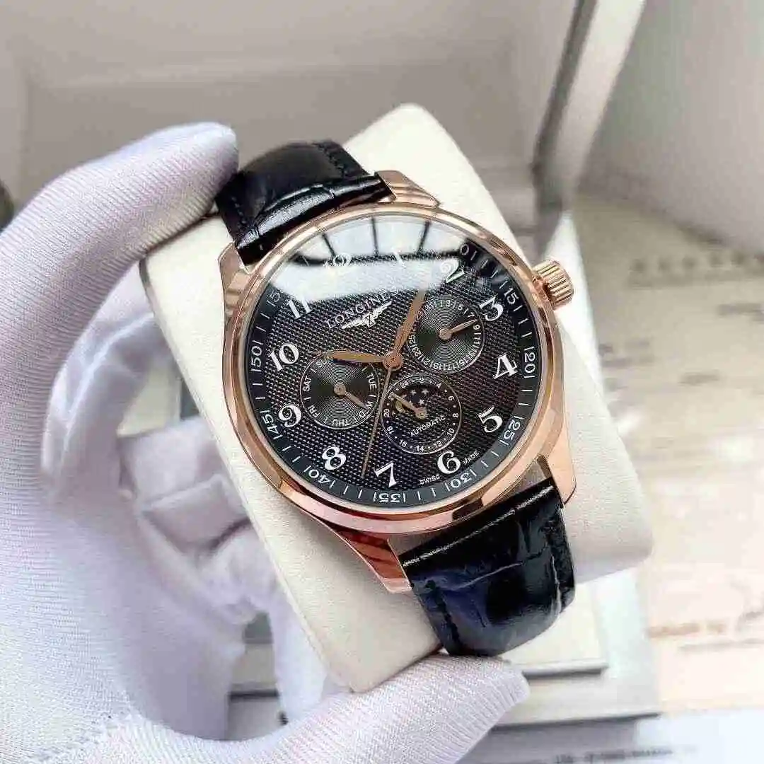 General Watches Longines Watch Men's Watch Paired with Original Fully Automatic Mechanical Movement Top grade 316 Precision Steel Case with Mineral Super Strong Mirror Diameter 40mm KK05250 view 6