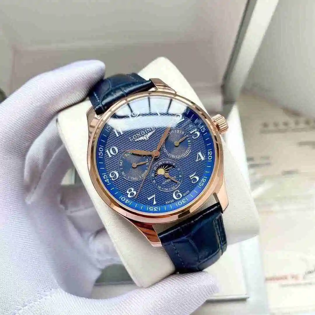 General Watches Longines Watch Men's Watch Paired with Original Fully Automatic Mechanical Movement Top grade 316 Precision Steel Case with Mineral Super Strong Mirror Diameter 40mm KK05250 view 7