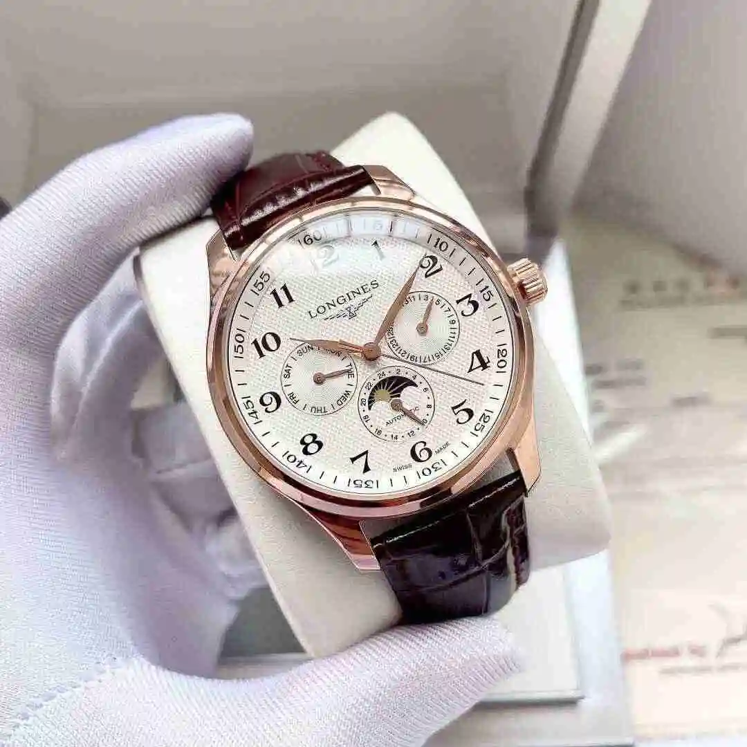 General Watches Longines Watch Men's Watch Paired with Original Fully Automatic Mechanical Movement Top grade 316 Precision Steel Case with Mineral Super Strong Mirror Diameter 40mm KK05250 view 9