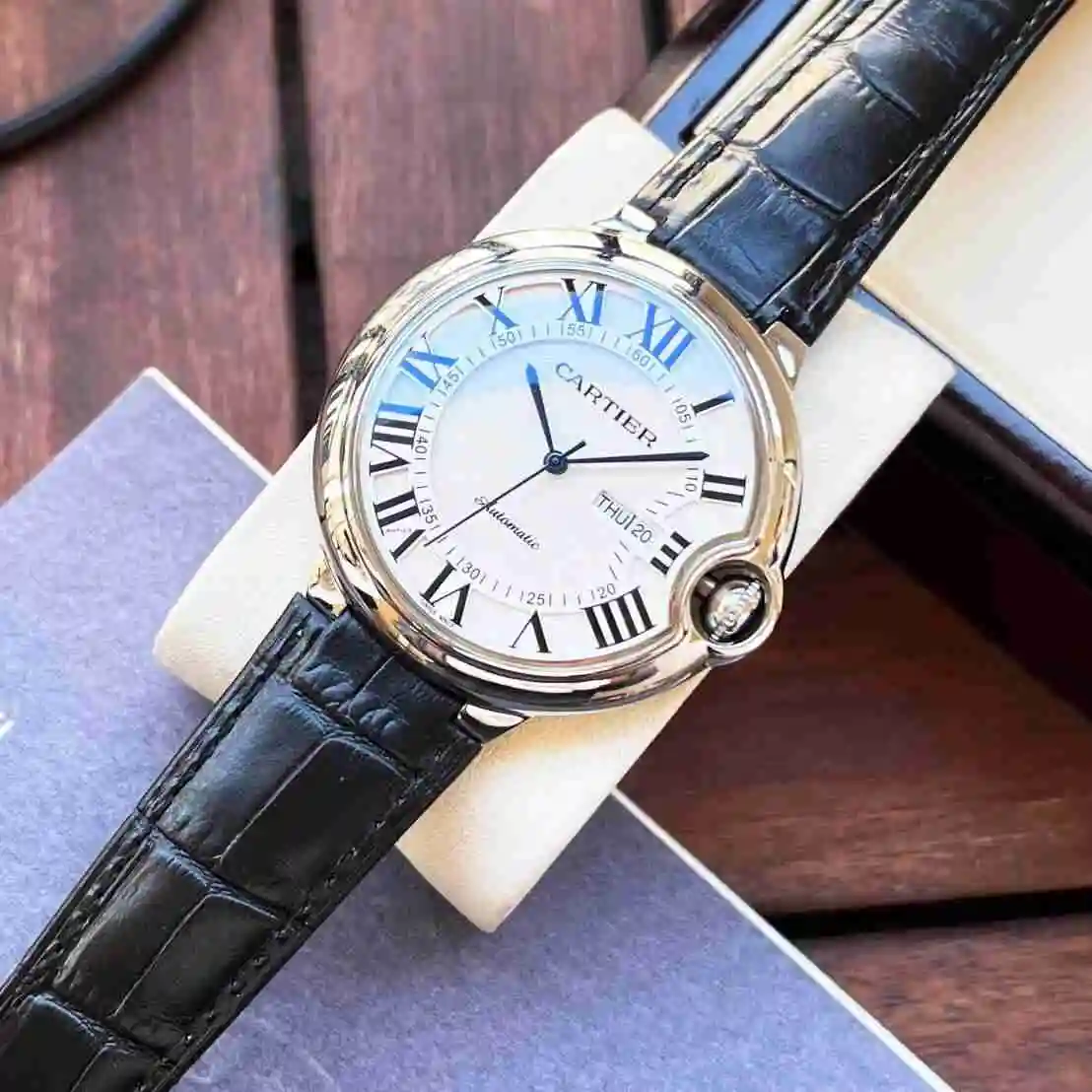 General Watches Cartier Watch Men's Watch Paired with Original Fully Automatic Mechanical Movement Top Grade 316 Precision Steel Case with Mineral Super Strong Mirror Diameter 44mm KK04650 view 5